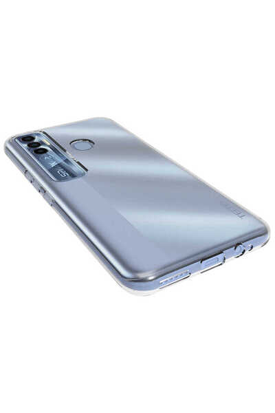 zore Tecno Spark 7 Pro Case Senk Super Silicone Cover - Colorless