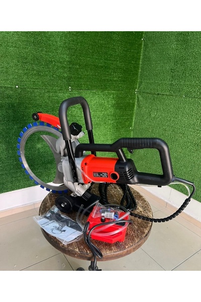 RUBİKOM Profesyonel Duvar Kanal Kesme Makinesi 4800W | Beton ve Tuğla İçin Çift Diskli Kesim Gücü
