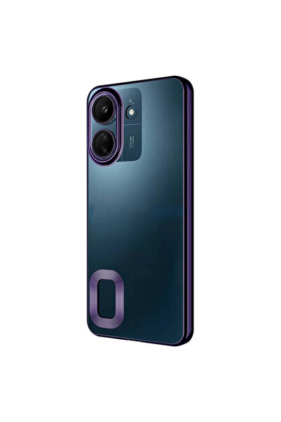 zore Poco C65 Case Camera Protected Logo Showing Senk Omega Cover-Lilac