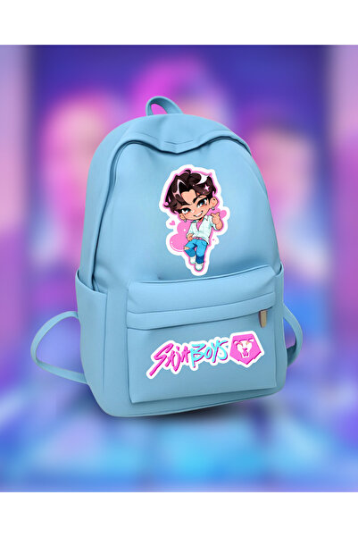 Touz Moda Kpop Demon Hunters Saja Boy's Detail Printed School, Tutoring, Course Backpack