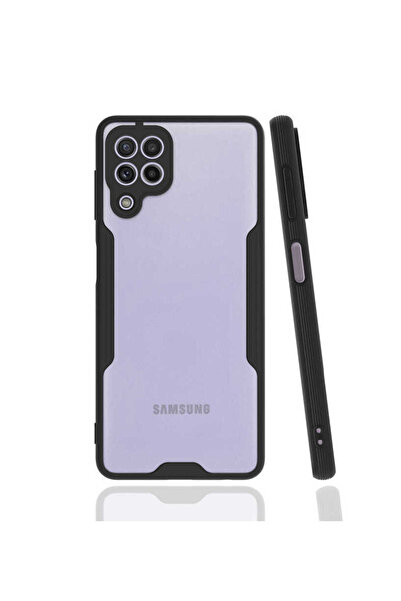 zore Galaxy A22 4g Case Senk Parfe Cover - Black