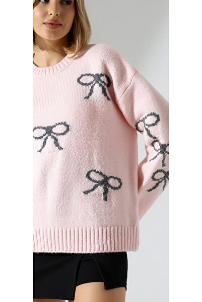 Esperar Γυναικείο πλεκτό πουλόβερ με σχέδιο φιόγκου