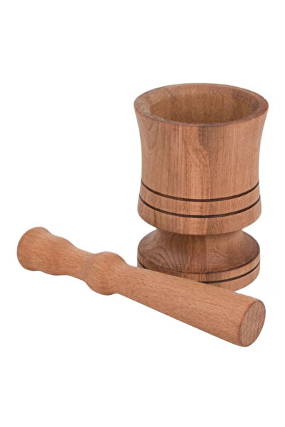 THK Mortar and pestle, Bamboo wood, Ø6.5x10.5 cm, Light brown, THK®