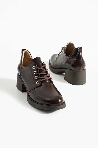 tivana Women's Lace-Up High Sole Heeled Shoes Diva - Brown