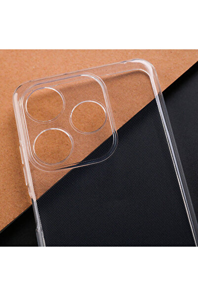 zore Tecno Spark 10 4g Case Senk Super Silicone Cover - Colorless