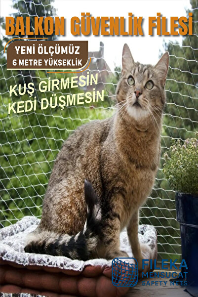fileka Balkon Filesi 6 X 4 (kuş Filesi, Kedi Filesi, Kuş Ağı, Kuş Önleme Filesi)