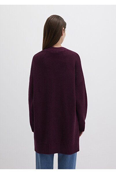 Mavi Long Cardigan Wine Burgundy