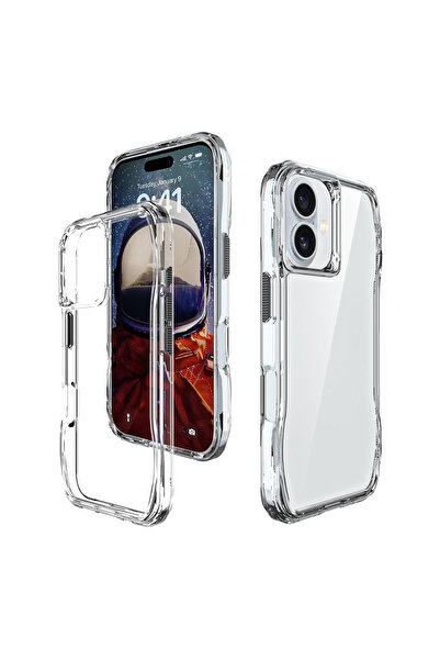 zore iPhone 16 Plus Case Aihttgli Transparent Senk Thin Cover-Transparent