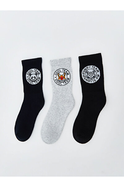 LC Waikiki Чифт от 3 шарени момчешки чорапи до глезена