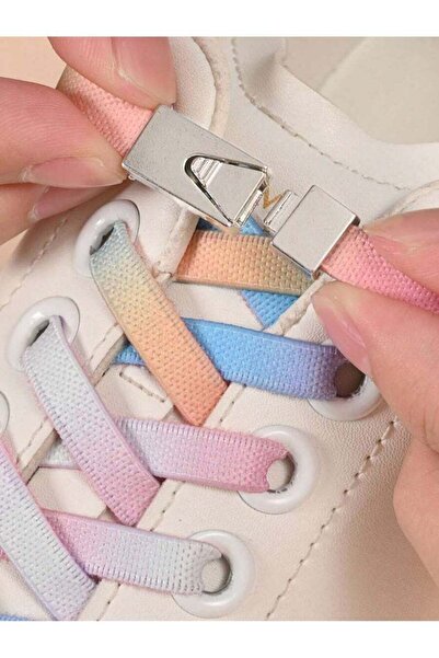 GENERAL Pair of Easy Self-Tying Shoelaces with Interchangeable Clip – Adjustable to Fit Men's and Women's