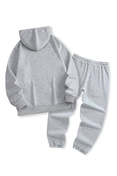 Soothing Space Unisex Oversized Hooded Hoodie & Jogger Sweatpants Set with Paw Pattern
