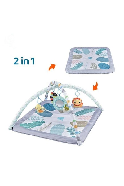 FOXMAG24 Baby Mattress and Activity Center, 2-in-1 Easy-to-Clean Play Space