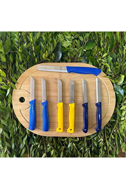 Solingen PRO Tanışma Bıçak Seti 7 Parça (SARI-LACİVERT)