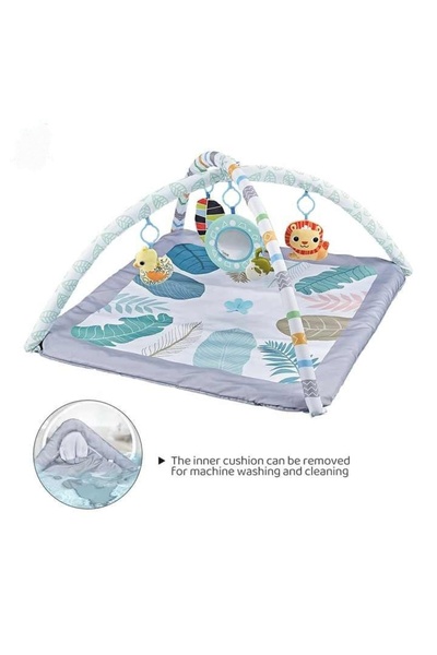 FOXMAG24 Baby Mattress and Activity Center, 2-in-1 Easy-to-Clean Play Space