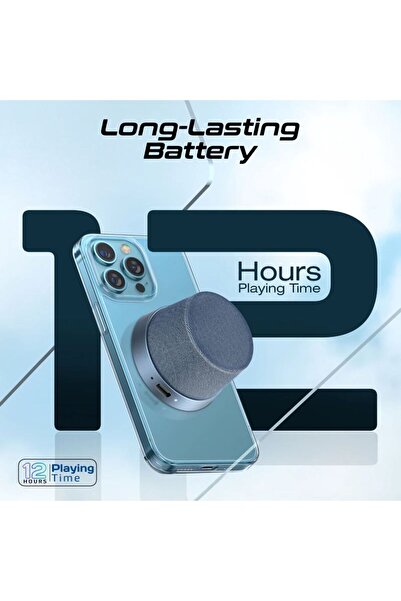 Promate High-Fidelity Mini Bluetooth Speaker with MagSafe Compatible Base silver