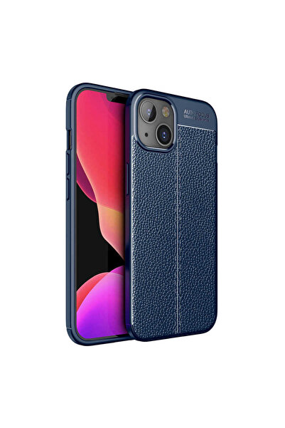 zore iPhone 14 Plus Compatible Senk Niss Silicone Case-Navy Blue
