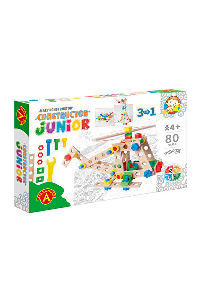 Alexander Toys Junior Constructor Game - Helicopter, 3in1, 80 pieces, STEM game, 4+