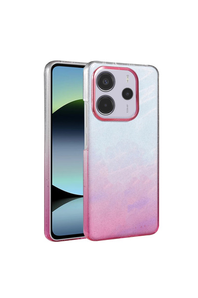 FREEDOM STOREE غطاء لامع لهاتف شاومي ريدمي نوت 14 الجيل الرابع - وردي