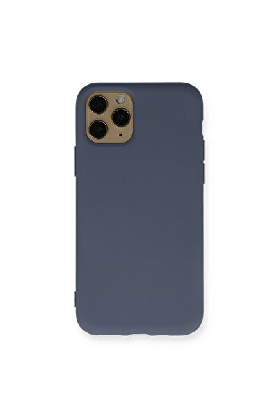 eco port حافظة آيفون 11 برو نانو إينسي كا مخمل سيليكون - رمادي مع حماية للكام...