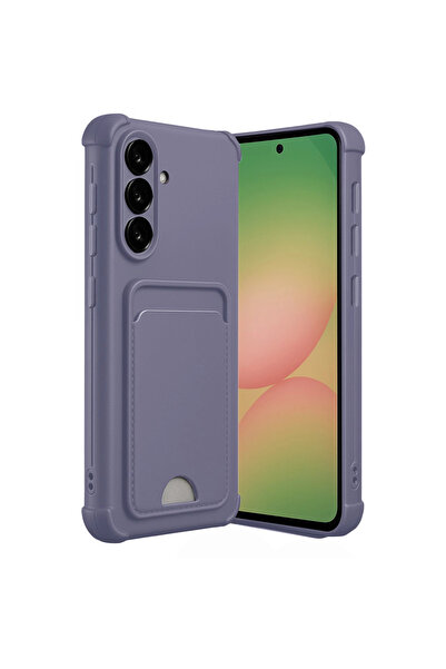 eco port حافظة سامسونج جالاكسي A36 من السيليكون مع بطاقة عمل كلفن - ليلك