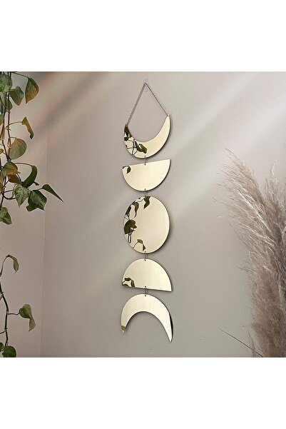 Generic Acrylic Golden Moon Glow Gold Moon Sculpture