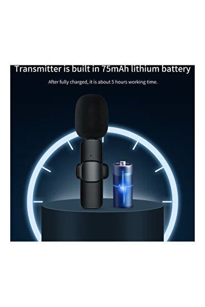 MMG Mini Wireless Lavalier Microphone Black easy to carry