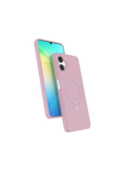 Marsilyan غطاء سامسونج جالاكسي A06 ريجال مع حامل ماج سيف - وردي فاتح