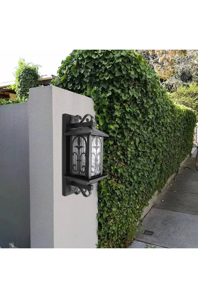 HAMER فانوس جداري خارجي لون أسود – انارة جدارية أنيقة
