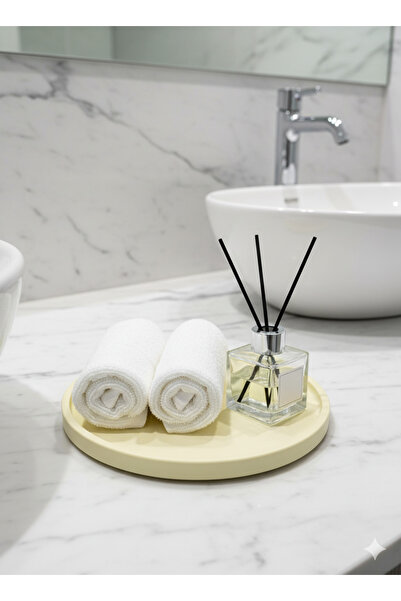 Ormira Konsept Yellow Round Stone Plate