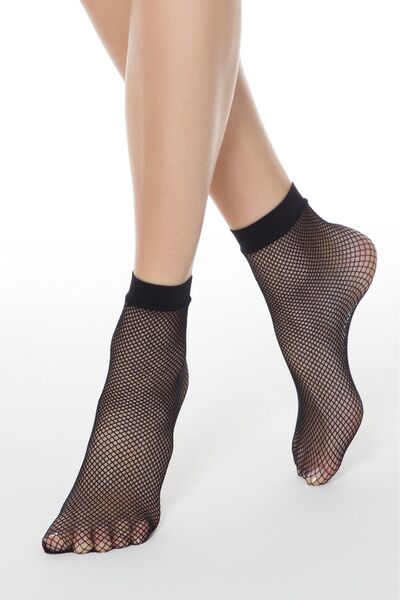 Conte Elegant Polyamide socks with mesh, Fantasy Rette Socks Medium - Black, ...