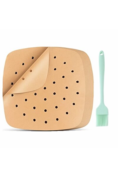 OEM Baking paper for AirFryer, 100 pieces, 8.6 inch, includes silicone brush,...