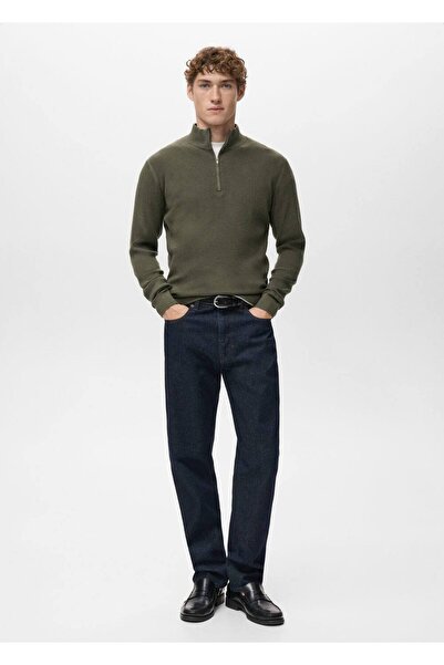 MANGO Man Ribana fermuarlı yaka kazak