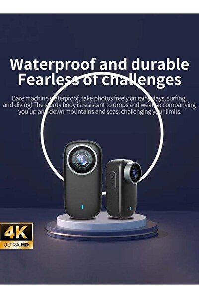 Generic 4K Portable WiFi Mini Sports Camera 130° Wide-Angle IP65 Waterproof with 128GB Card & Mount