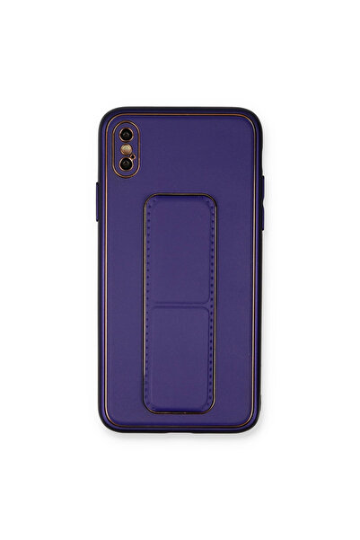 Marsilyan غطاء حماية لهاتف آيفون Xs ماكس مصنوع من جلد كوكو - أرجواني