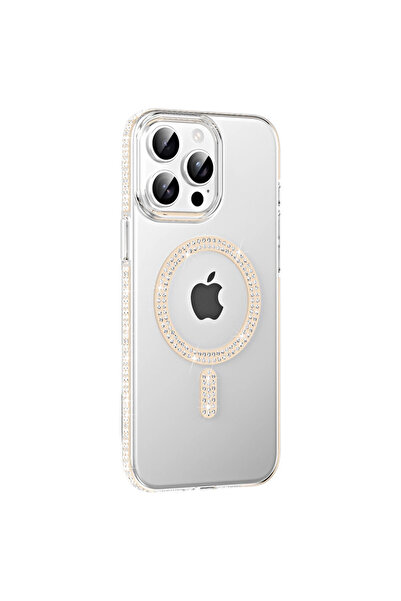 eco port غطاء ماجسيف من جوكو آيفون 15 برو ماكس مع حجر متحرك - وردي