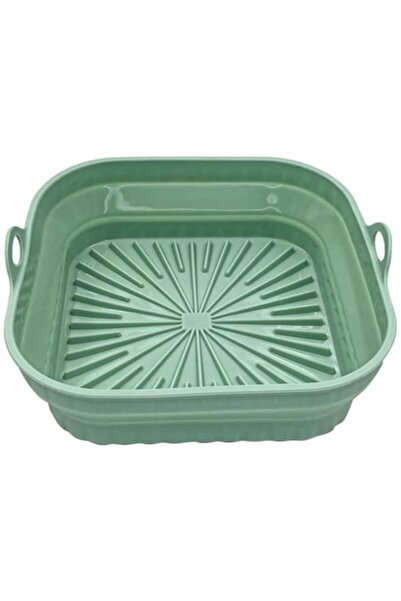 Axroad Mall Tavă de copt din silicon pentru friteuza cu aer 20,5x20,5x6cm, pl...