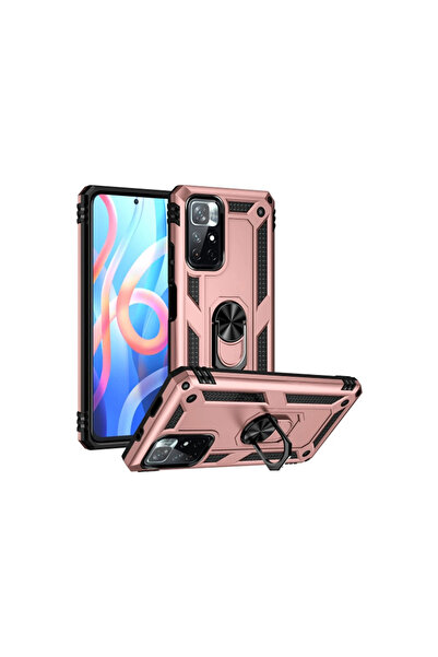 Marsilyan غطاء سيليكون لـ Redmi Note 11t مع حلقة صوفيا - وردي