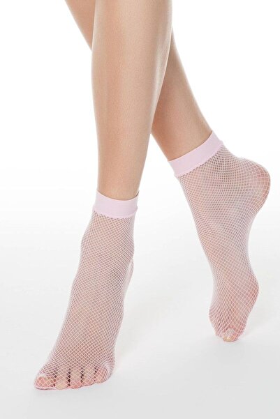 Conte Elegant Șosete din poliamidă cu plasă, Fantasy Rette Socks Medium - Roz deschis, 36-39 (23-25)