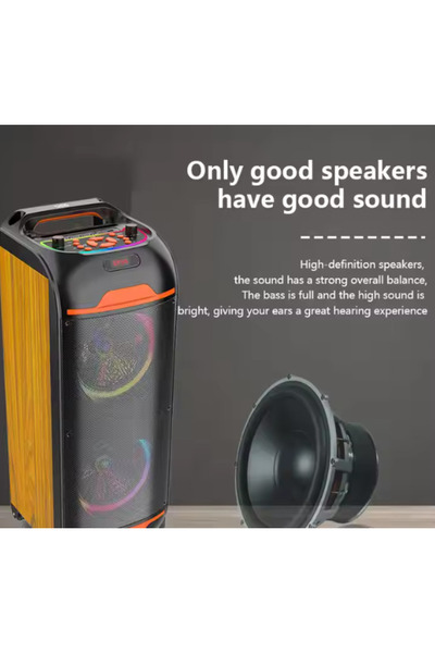 AHMED ZQS 8248 portable bluetooth speaker with 2 microphones and remote control