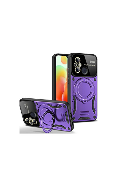 FREEDOM STOREE غطاء حماية لعدسة الكاميرا لهاتف Xiaomi Redmi 12c مع حامل - أرج...