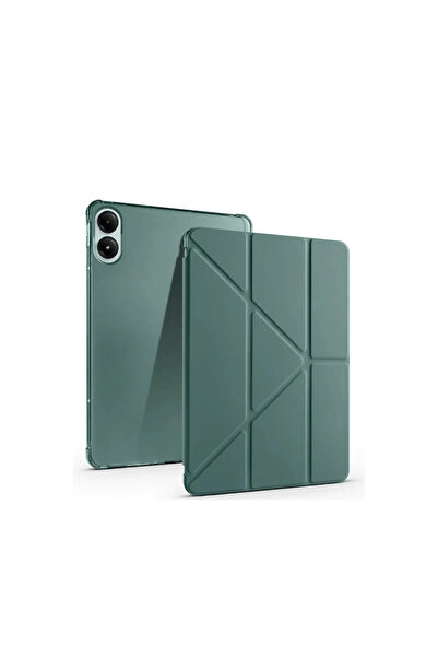 eco port حافظة تابلت Redmi Pad Se 4g Mars مع حامل قلم - لون أخضر داكن مع حماي...