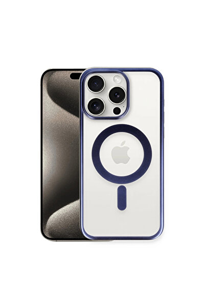 FREEDOM STOREE غطاء حماية لهاتف آيفون 15 برو ماكس من إيروزي ماجسيف - أزرق داكن