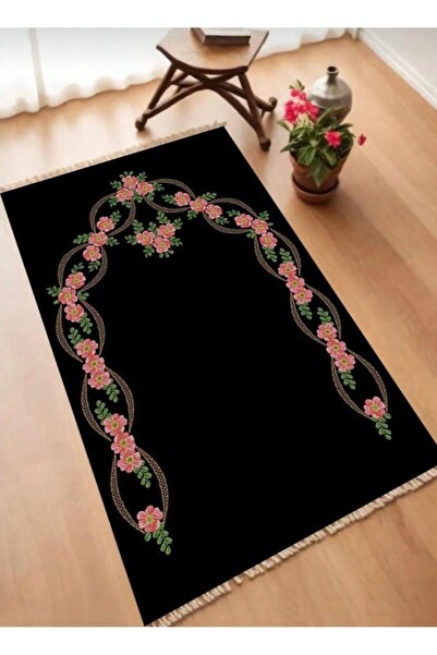 VİVAHOMEE Dekoratif Dijital Baskılı Kaymaz Taban Seccade Namazlık 70×110