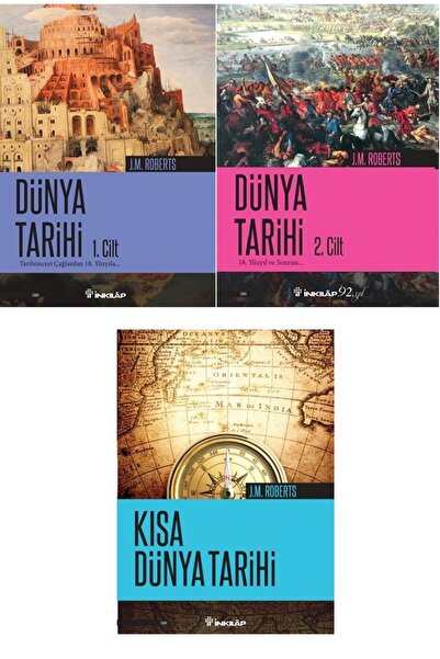 Scholastic İnkılap J.M. Roberts: Dünya Tarihi 1 ve 2. Cilt & Kısa Dünya Tarihi