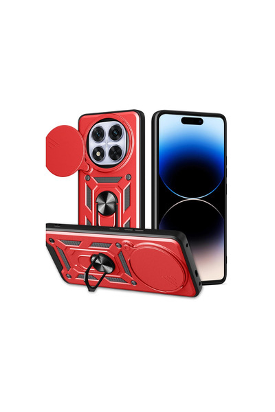 eco port Redmi Note 14 Pro Plus Case Pars Silicone with Lens Ring - Red