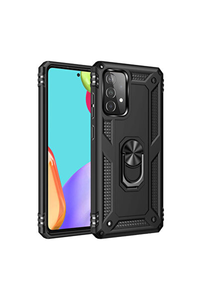 Marsilyan غطاء حماية سامسونج جالاكسي A33 5G من السيليكون مع حلقة صوفيا - أسود