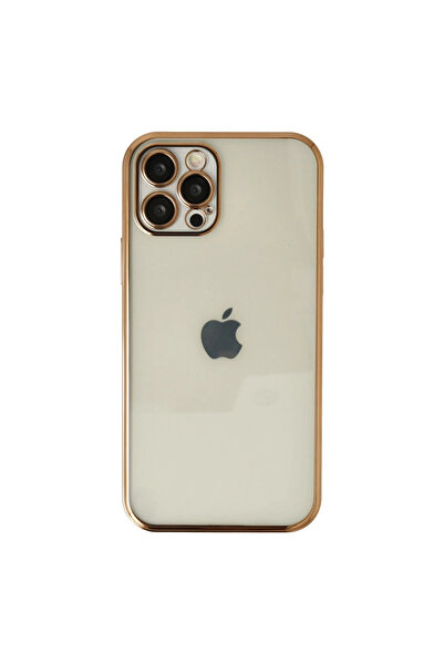 eco port iPhone 12 Pro Max Case with Camera Protection Lens Silicone - Gold