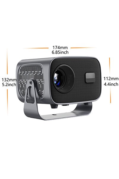 Tradeo Mini Projector Android 11 | 4K Support | 15000 Lumens | WiFi 6 | BT5.0 | 360° Adjust | Home Theater
