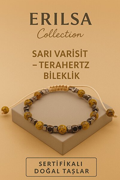 Erilsa سوار حجر فيريسيت الأصفر المعتمد من التيراهيرتز - حجر طبيعي معتمد يوفر ...