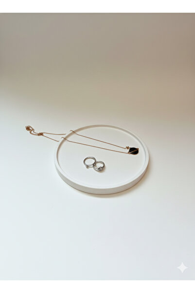 Ormira Konsept White Round Stone Plate